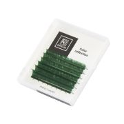 Цветные ресницы BARBARA (зелёные) МИНИ-МИКС (6 линий)