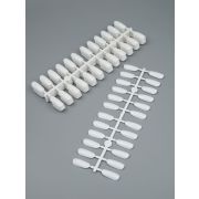 Типсы для демонстрации гель-лаков и дизайнов (240 типс на пластине), белый, 10 форм в уп.Ф