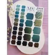 Плёнки для педикюра Wraps stickers SF-122 (комбинированные с фольгой) MIW NAILS