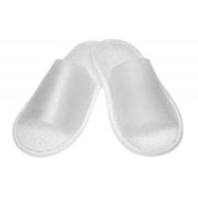 Тапочки с открытым мысом «Антикризисные» спанбонд/пенополиэтилен белый 1 пара