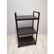 Тележка Лофт на колесах 450*350*750 металл черный (ЛДСП венге темный)