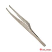 Пинцет для бровей Solinberg G801з (ручная заточка), матовый, со скосом,узкий