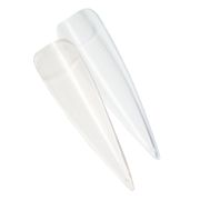 Типсы для отработки дизайнов, острые 12 шт (Прозрачные)